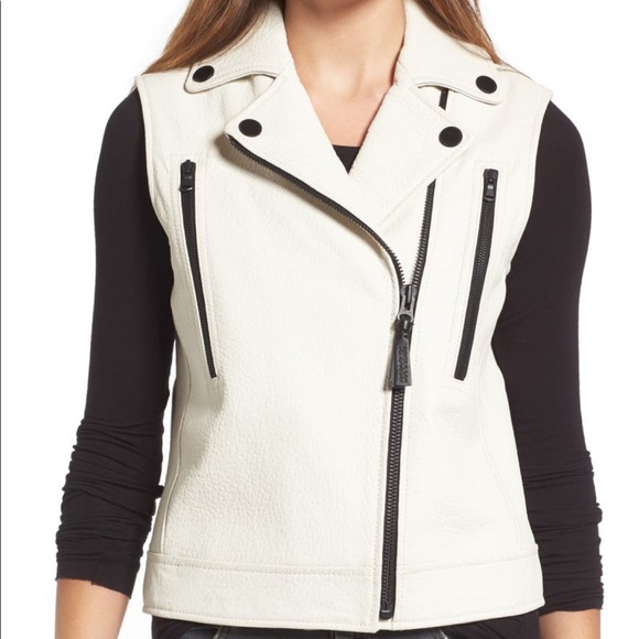 🔥LAST ONE!🔥DEREK LAM 10 CROSBY leather moto vest